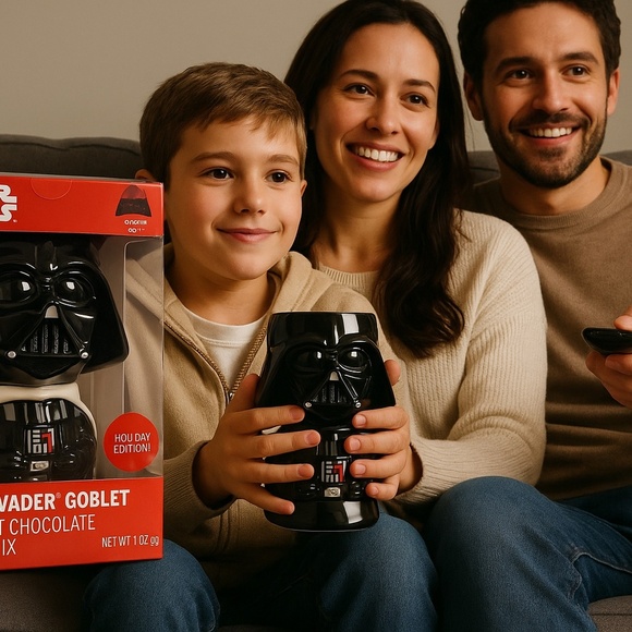 Star Wars Darth Vader Holiday Goblet with Hot Chocolate Mix – Collectible Mug - Picture 1 of 5